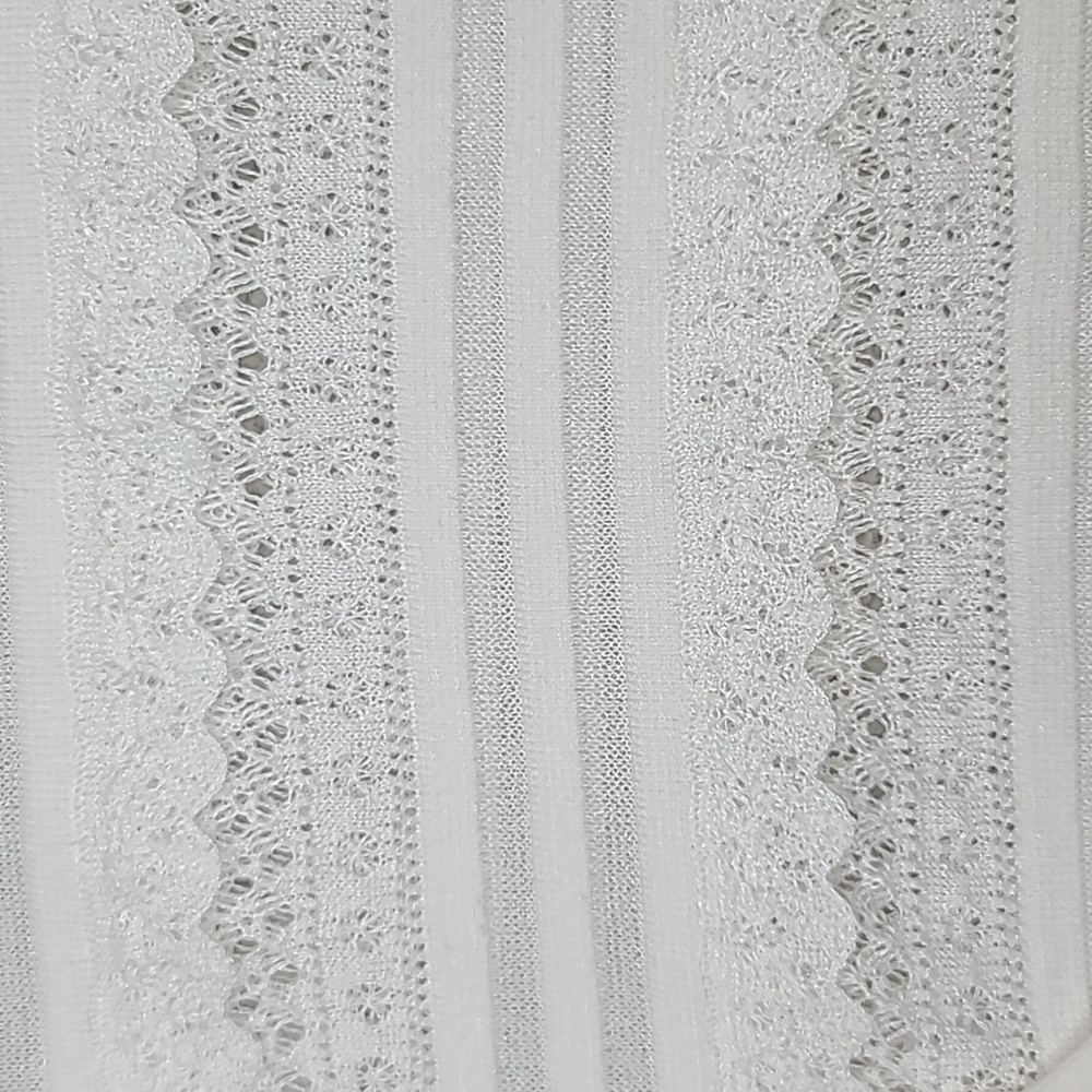 Cinq a Sept Antonia High Neck Long Sleeve Tiered Ruffle Lacey Blouse in White - Picture 8 of 17